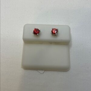 MOISSANITE Scarlet Red 925 Silver Screw Back 1.0 CTW NWT